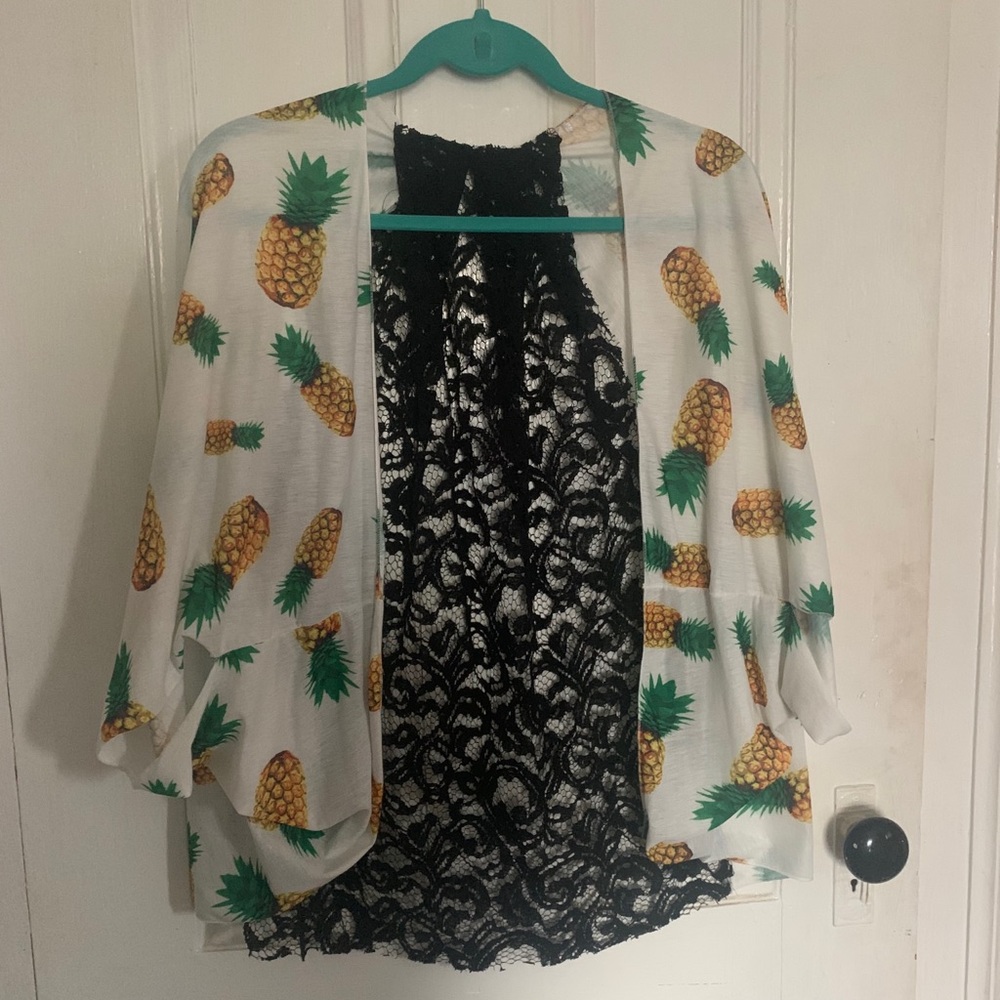 Pineapple & Lace Kimono